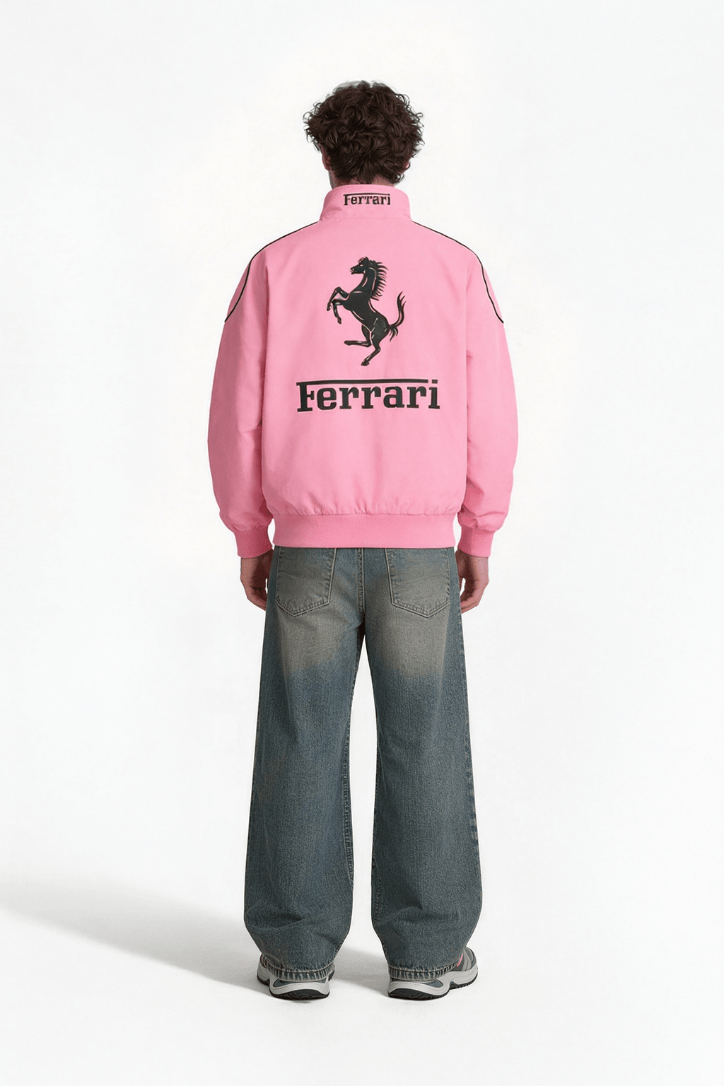 Ferrari F1 Vintage Racing Jacket - Pink Cotton Edition