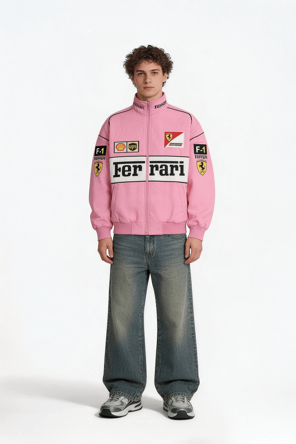 Ferrari F1 Vintage Racing Jacket - Pink Cotton Edition
